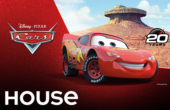 Lightning McQueen is racing to House!