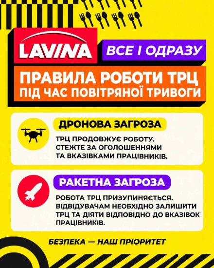 How Lavina Mall works during an air raid alert